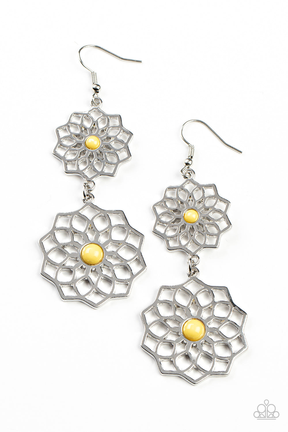 Paparazzi Accessories - Posh Posy - Yellow Earring