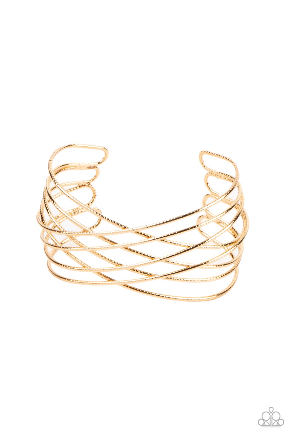 Paparazzi Accessories - Strike Out Shimmer - Gold Bracelet