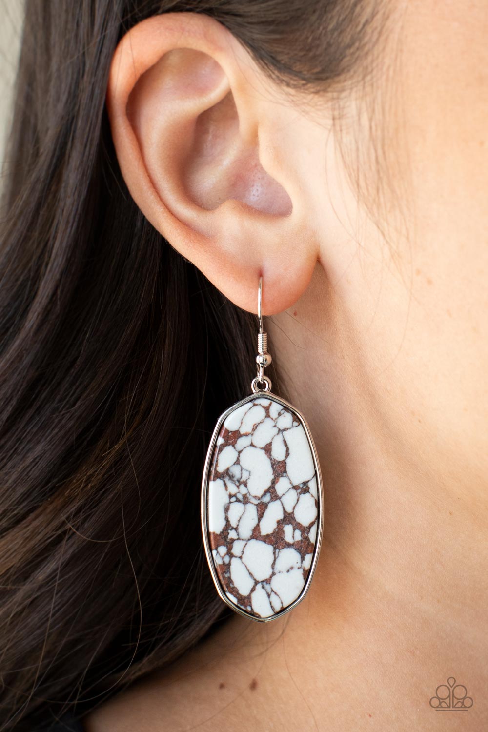 Paparazzi Accessories - Stone Sculptures - Brown Earring