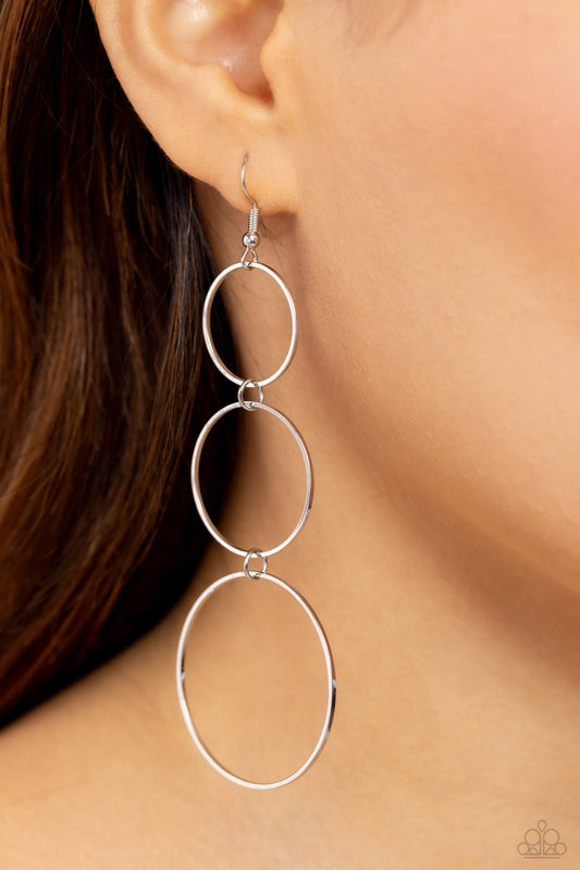 Paparazzi Accessories - Urban Ozone - Silver Earring