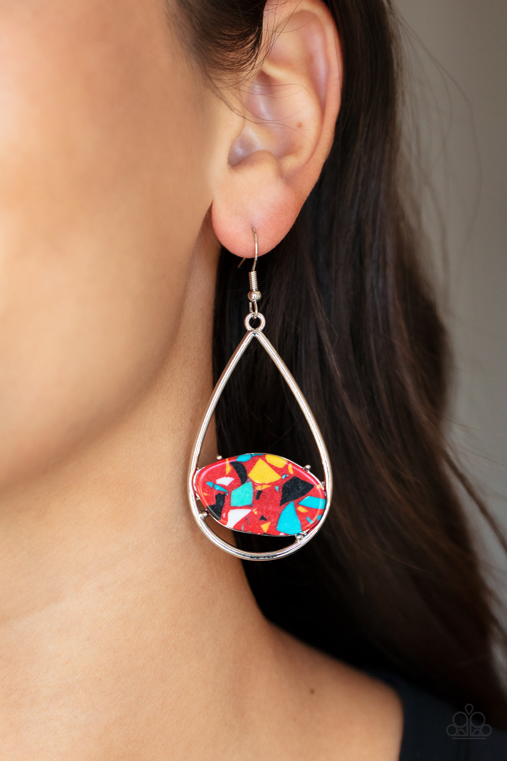Paparazzi Accessories - Tropical Terrazzo - Red Earring