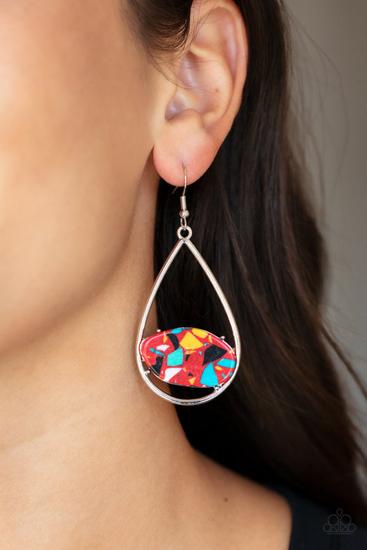 Paparazzi Accessories - Tropical Terrazzo - Red Earring