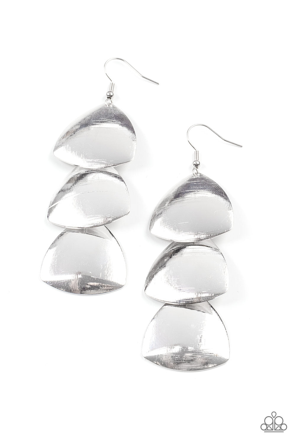 Paparazzi Accessories - Modishly Metallic - Silver Earring