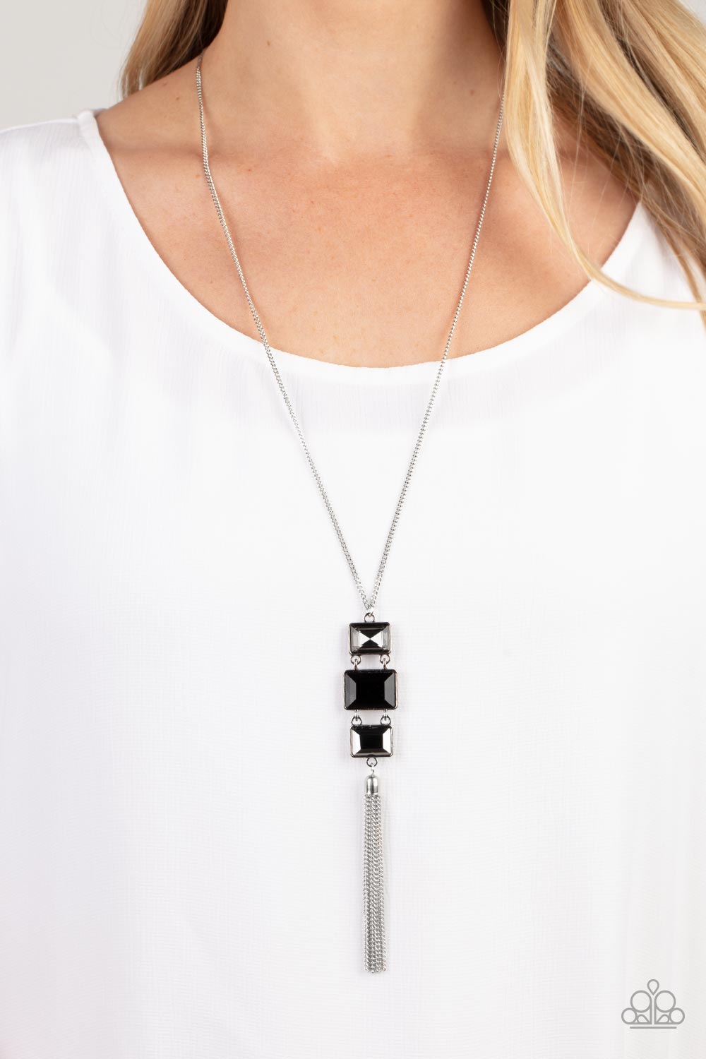 Paparazzi Accessories - Uptown Totem - Black Necklace