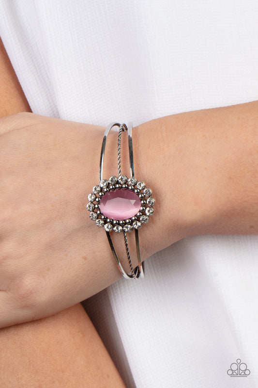 Paparazzi Accessories - Prismatic Flower Patch - Pink Bracelet