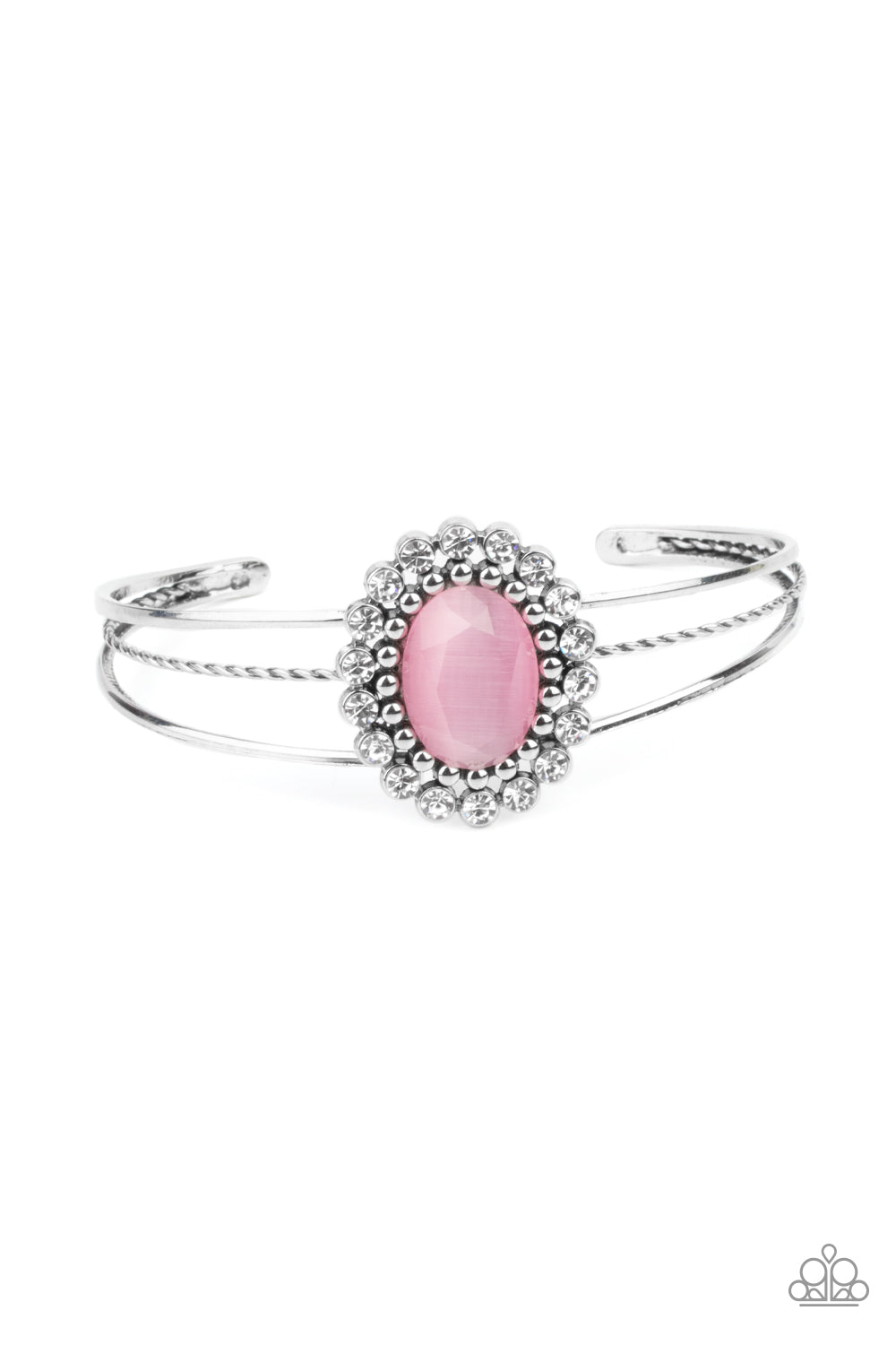 Paparazzi Accessories - Prismatic Flower Patch - Pink Bracelet