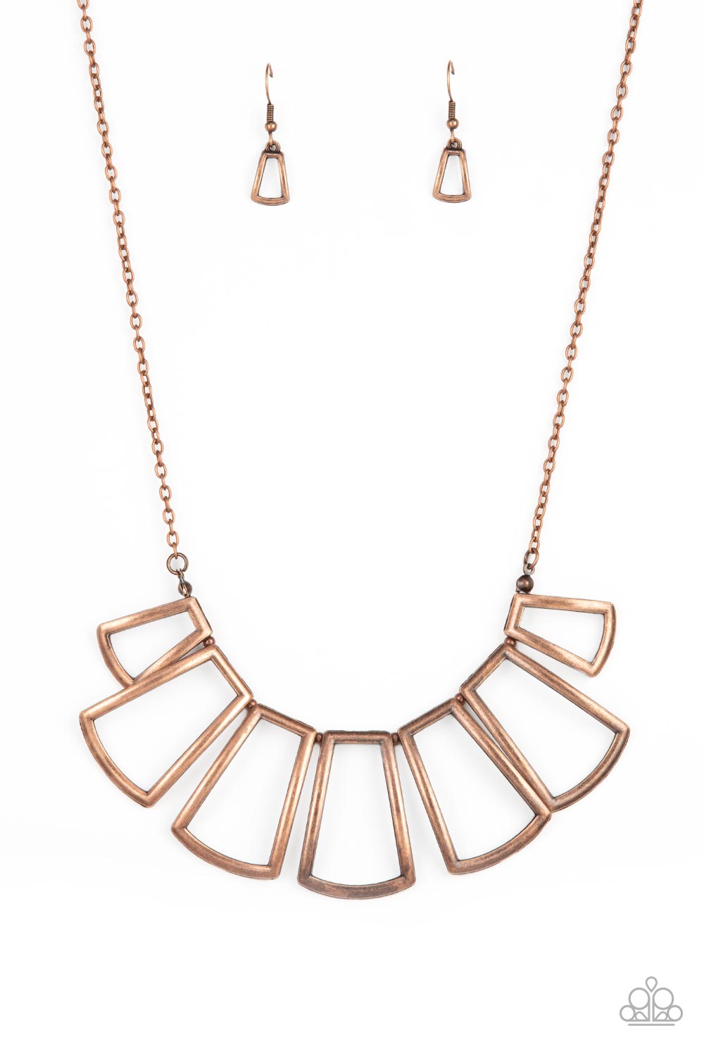 Paparazzi Accessories - Full-Fledged Framed - Copper Necklace