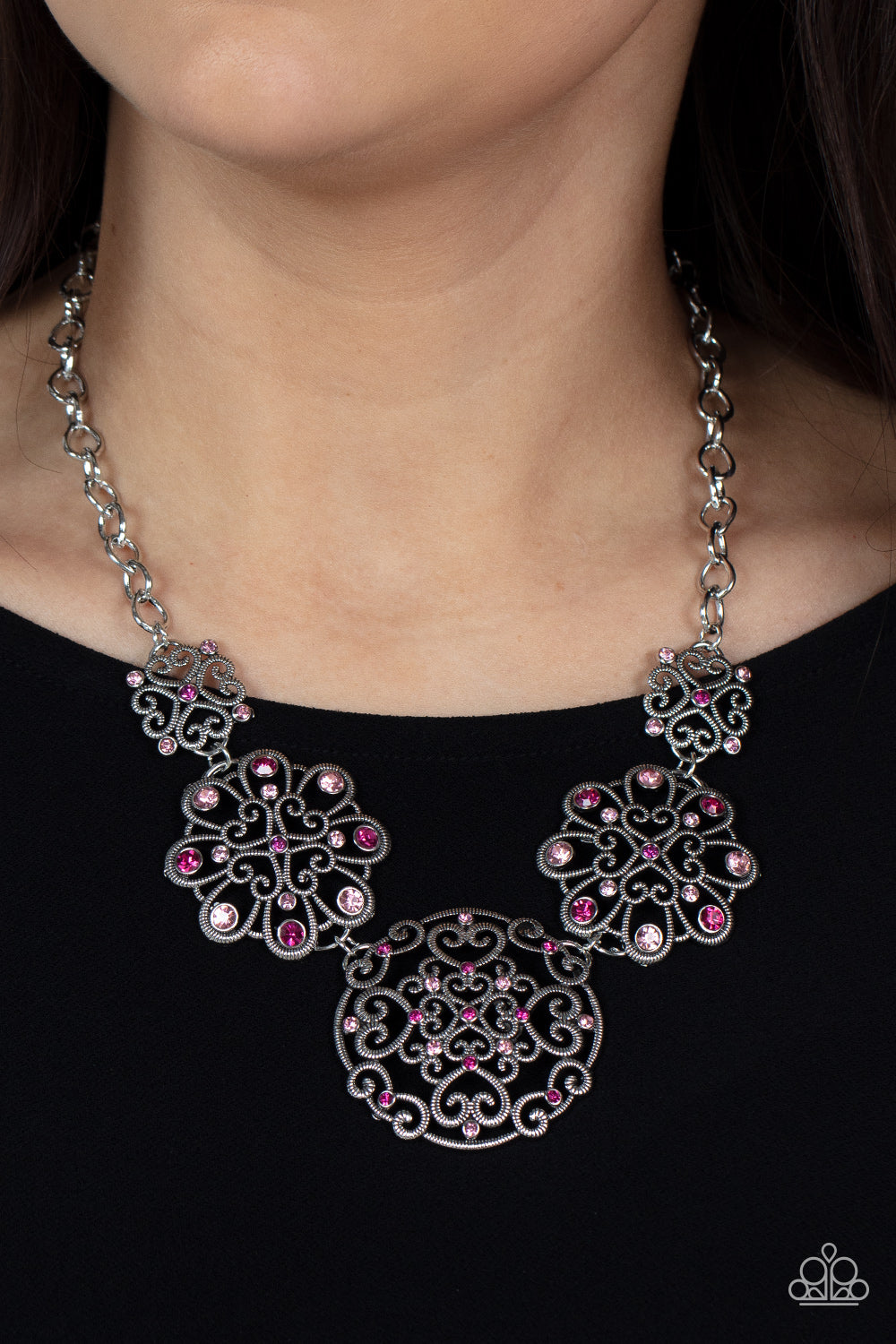 Paparazzi Accessories - Royally Romantic - Pink Necklace