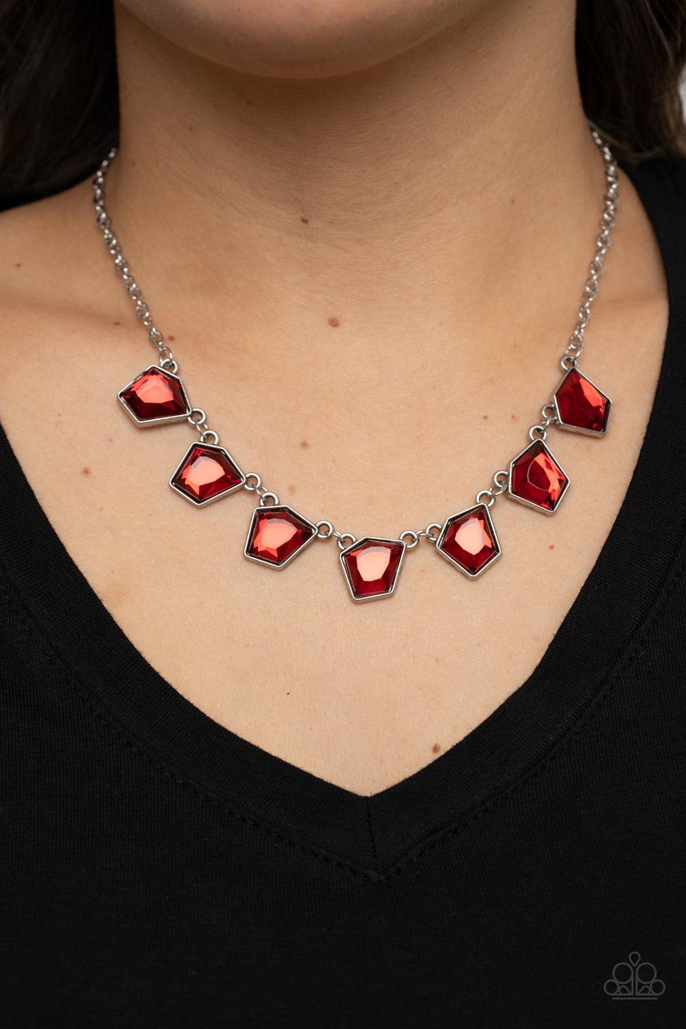 Paparazzi Accessories - Experimental Edge - Red Necklace