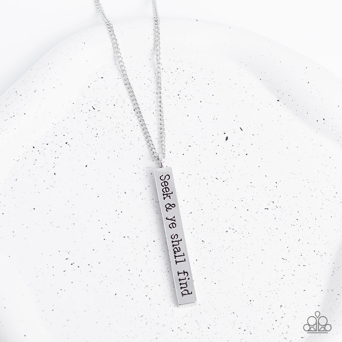 Paparazzo  Accessories - Matt 7:7 - Silver Necklace