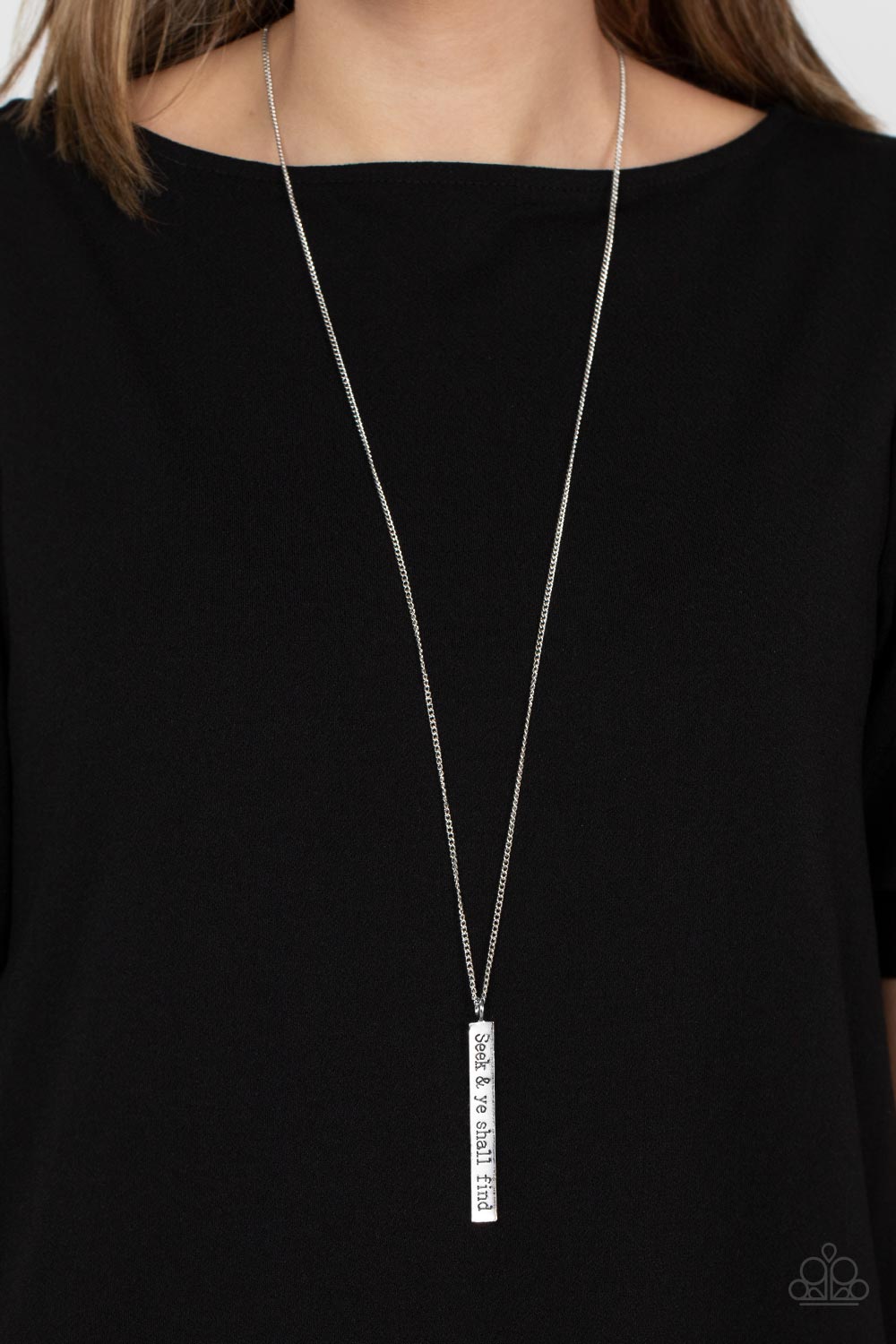 Paparazzo  Accessories - Matt 7:7 - Silver Necklace