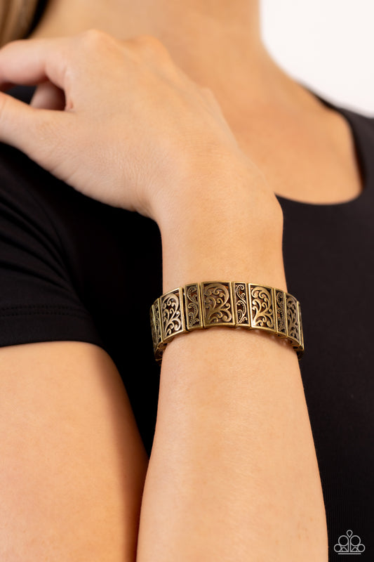 Paparazzi Accessories - Gondola Gardens - Brass Bracelet