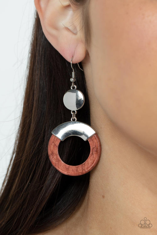 Paparazzi Accessories - ENTRADA at Your Own Risk - Brown Earring