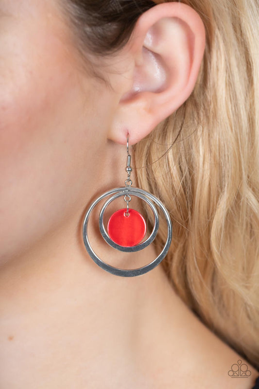 Paparazzi Accessories - Mai Tai Tango - Red Earring