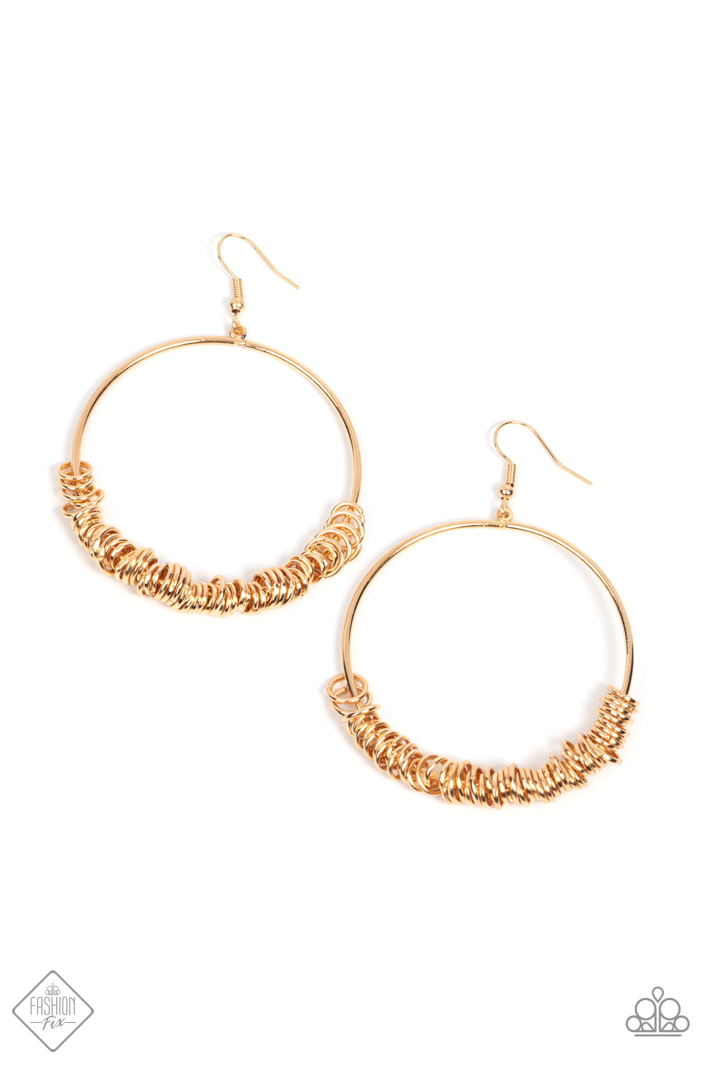 Paparazzi Accessories - Retro Ringleader - Gold Earring