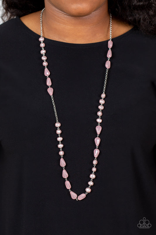 Paparazzi Accessories - Shoreline Shimmer - Pink Necklace