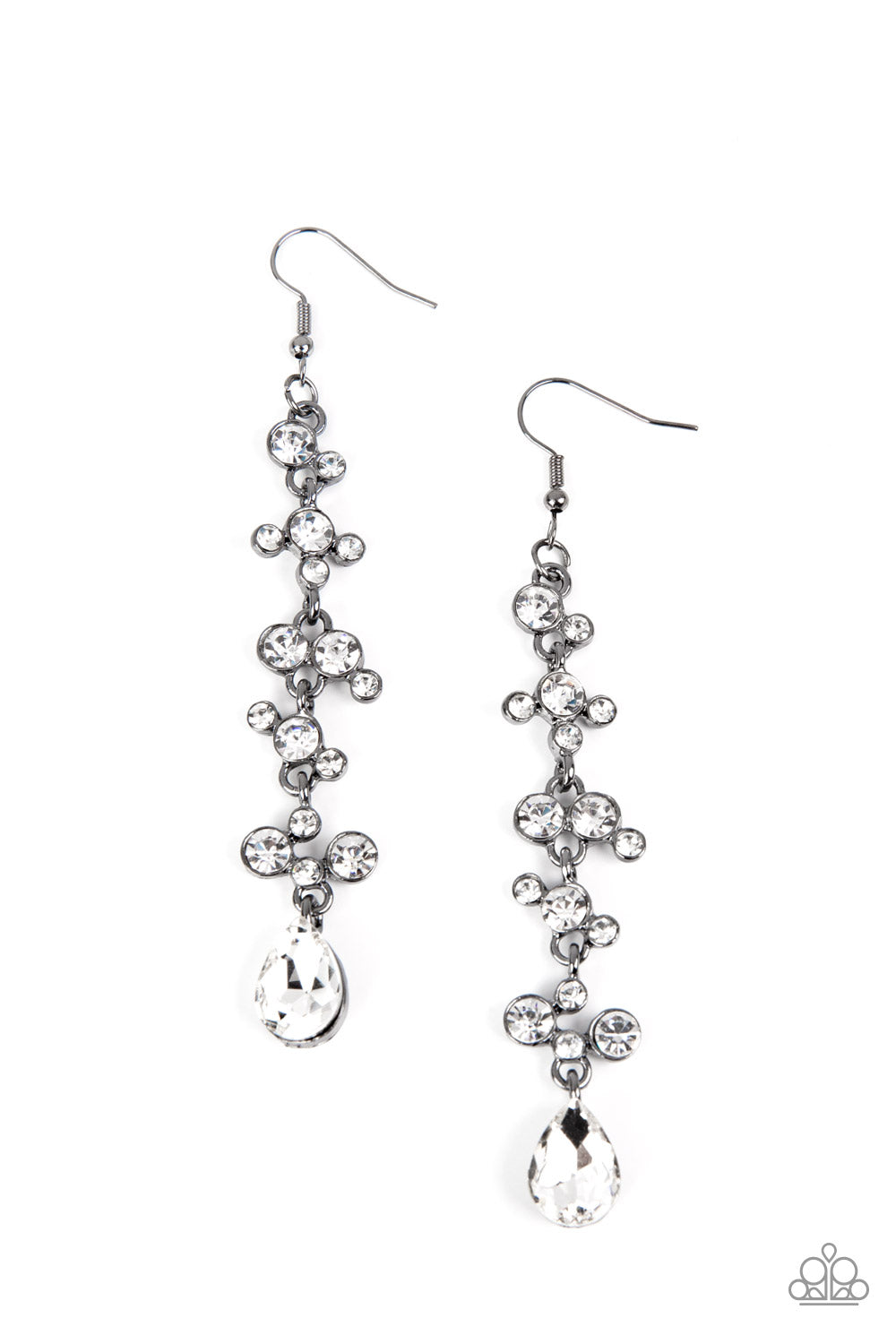 Paparazzi Accessories - Wedding Day Dazzle - Black Earring