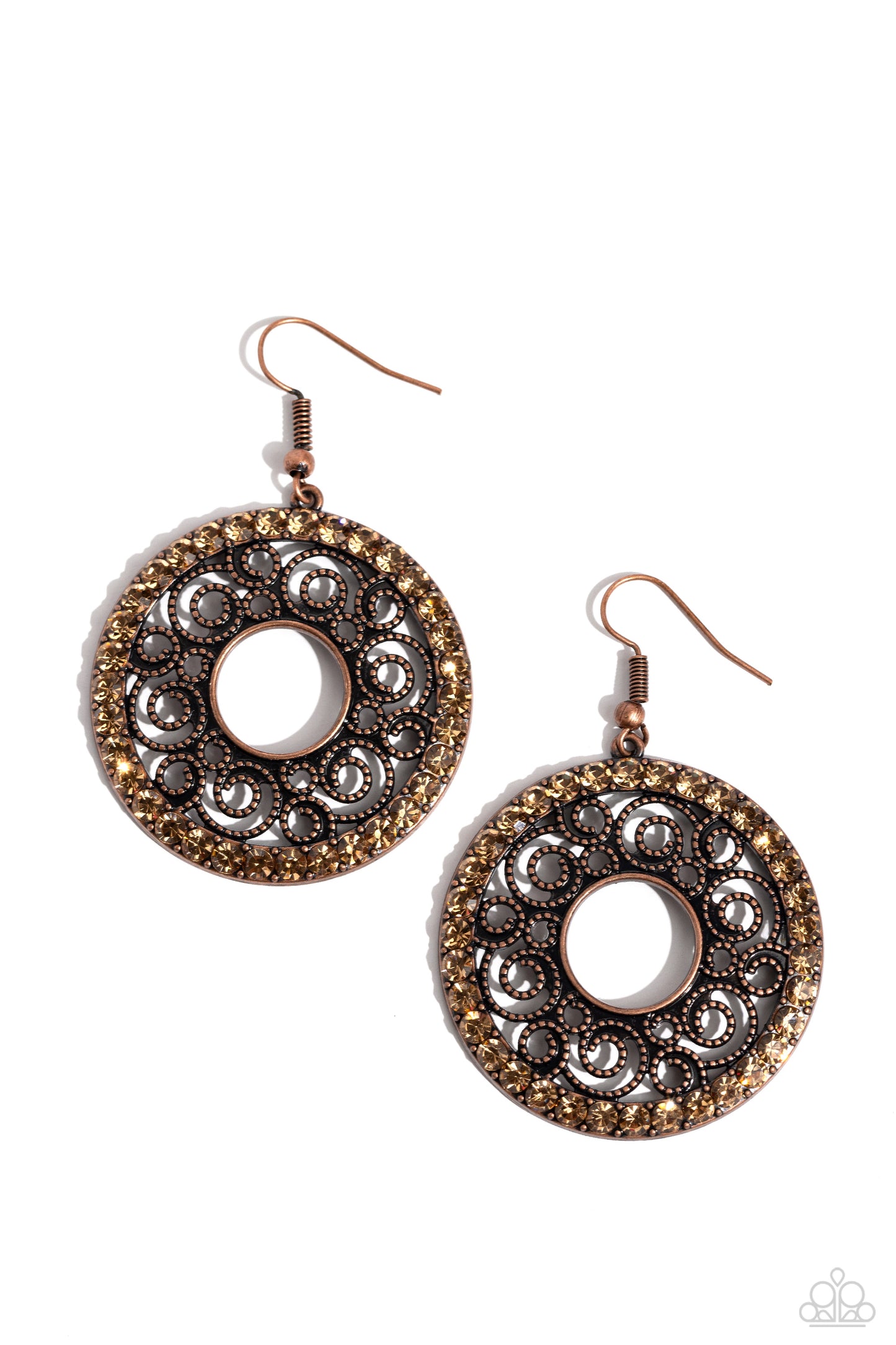 Paparazzi Accessories - Whirly Whirlpool - Copper Earring