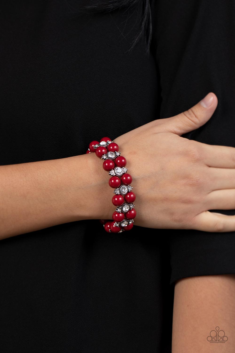 Paparazzi Accessories - Starlight Reflection - Red Bracelet