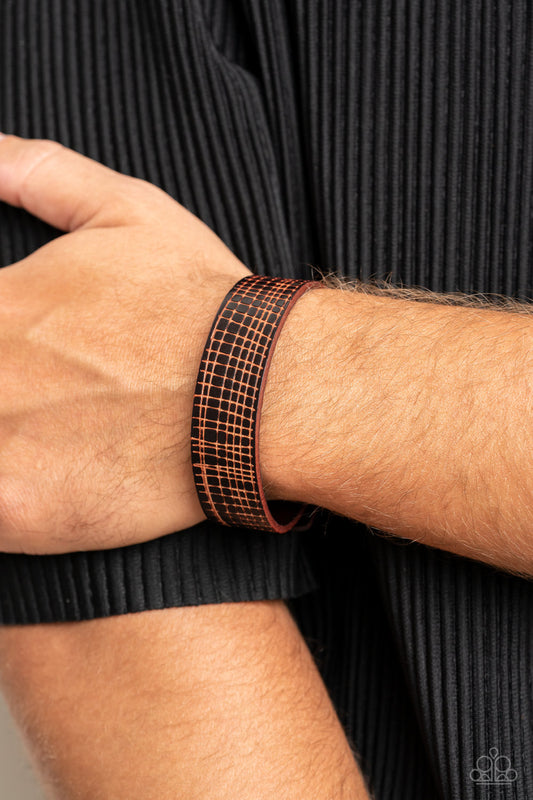 Paparazzi Accessories - Rugged Reputation - Brown Bracelet