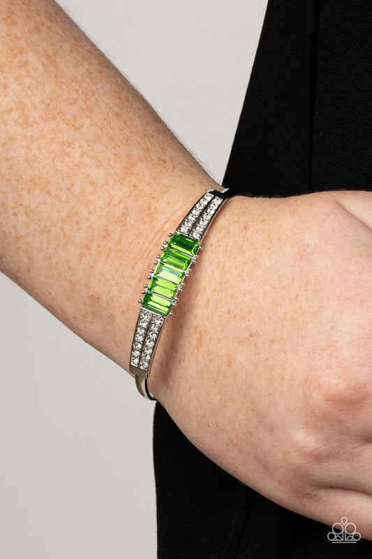 Paparazzi Accessories - Spritzy Sparkle - Green Bracelet