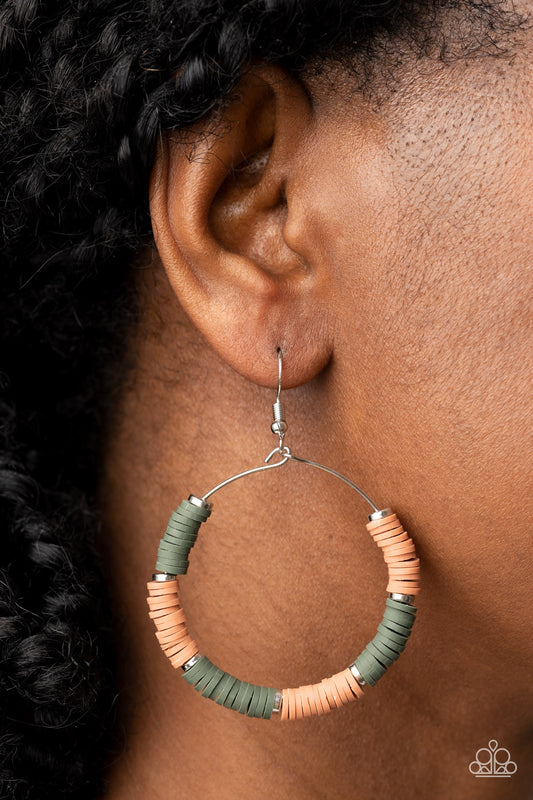 Paparazzi Accessories - Skillfully Stacked - Green Earring