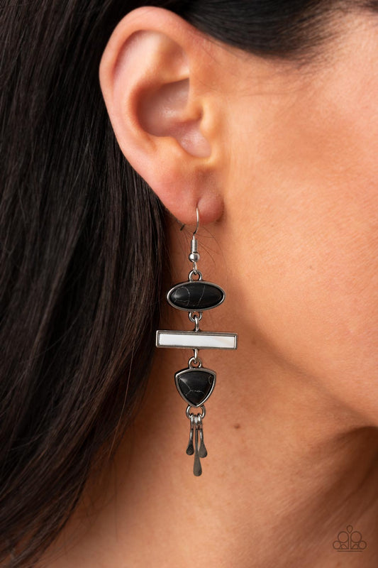 Paparazzi Accessories - Adventurously Artisan - Black Earring