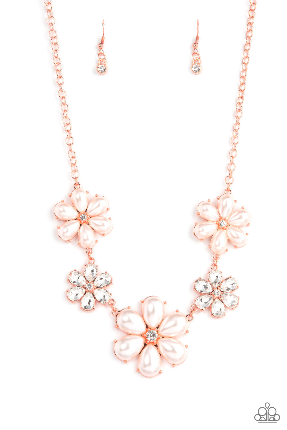 Paparazzi Accessories - Fiercely Flowering - Copper Necklace