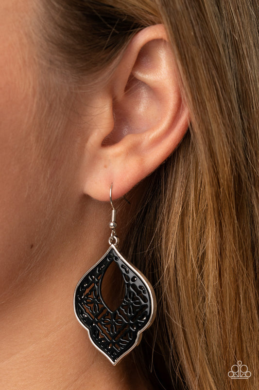 Paparazzi Accessories - Thessaly Terrace - Black Earring