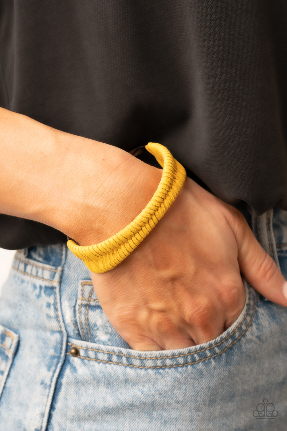 Paparazzi Accessories - Desert Odyssey - Yellow Bracelet