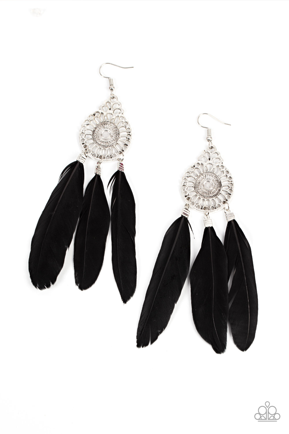 Paparazzi Accessories - Pretty in PLUMES - Black Earring