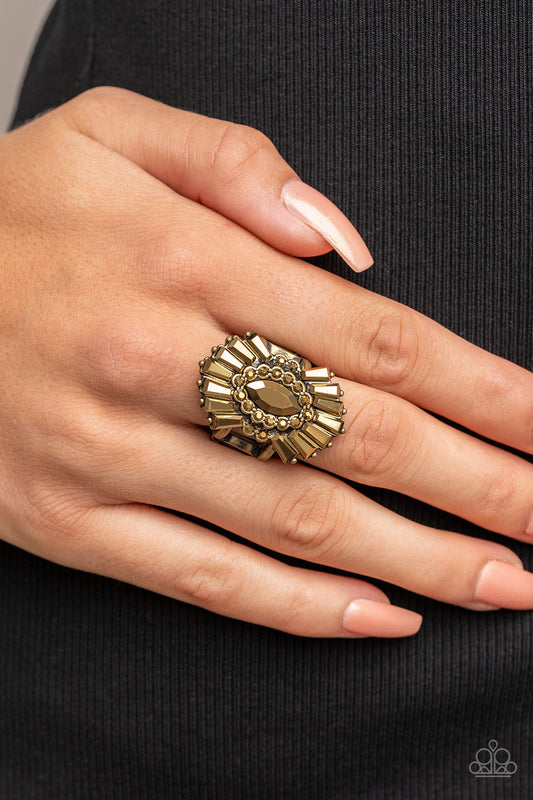 Paparazzi Accessories - Daringly Deco - Brass Ring