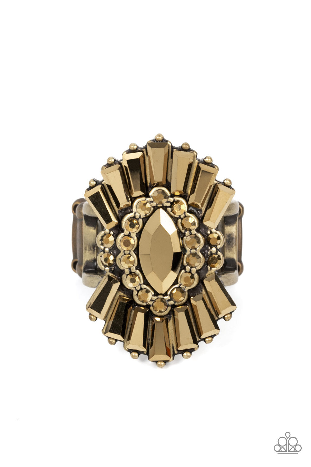 Paparazzi Accessories - Daringly Deco - Brass Ring