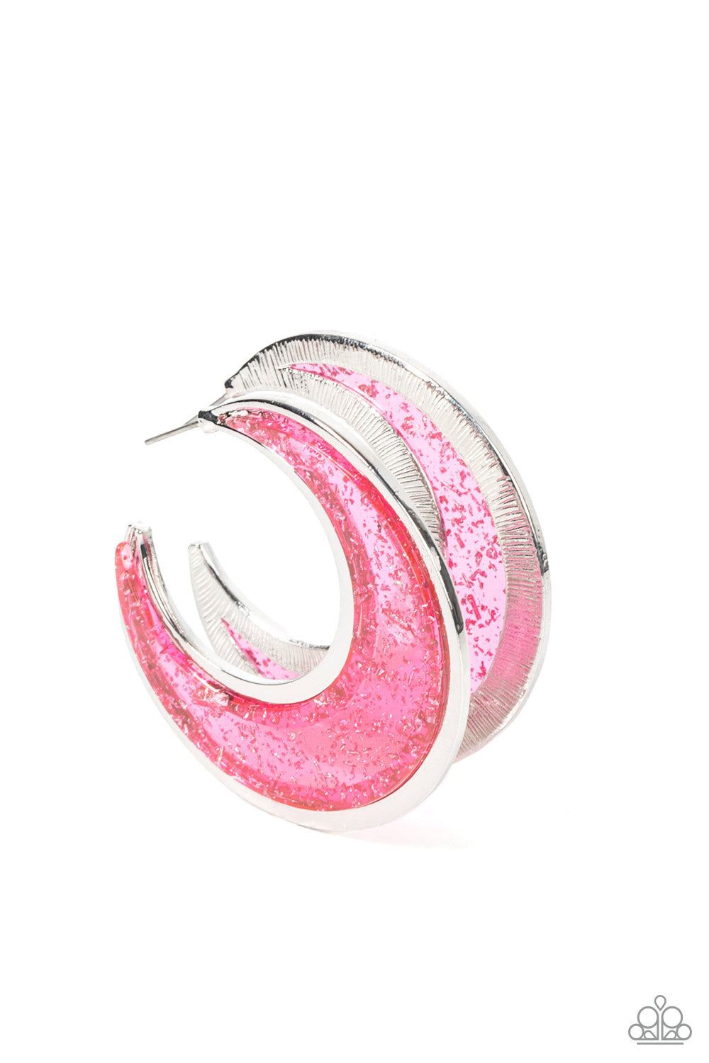 Paparazzi Accessories - Charismatically Curvy - Pink Earring