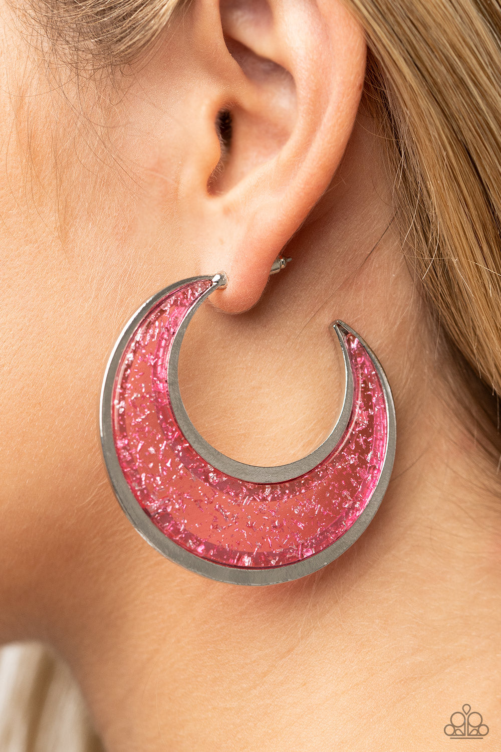 Paparazzi Accessories - Charismatically Curvy - Pink Earring