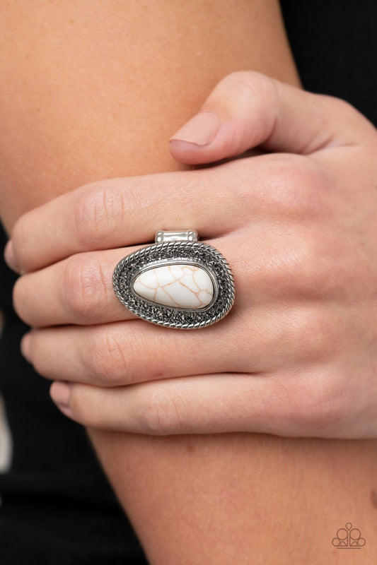 Paparazzi Accessories - Downtown Desertscape - White Ring