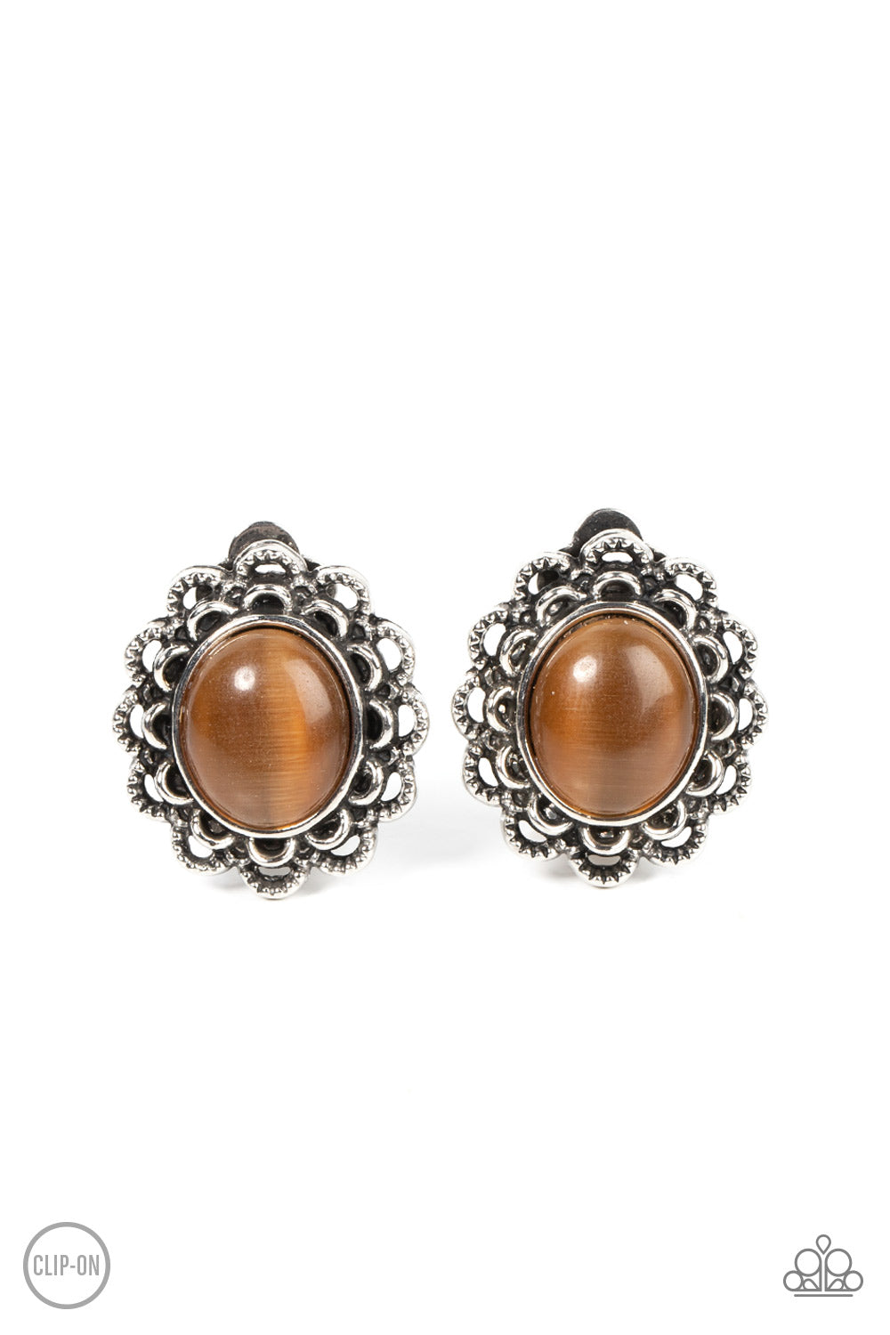 Paparazzi Acessories - Garden Gazebo - Brown Earring