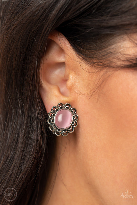 Paparazzi Accessories - Garden Gazebo - Pink Earring