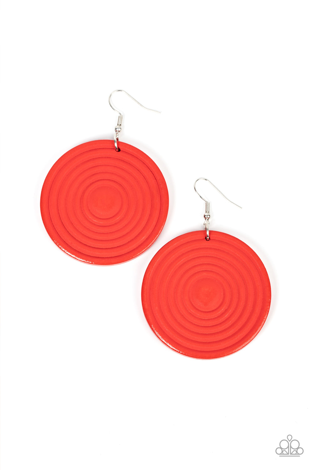 Paparazzi Accessories - Caribbean Cymbal - Red Earring