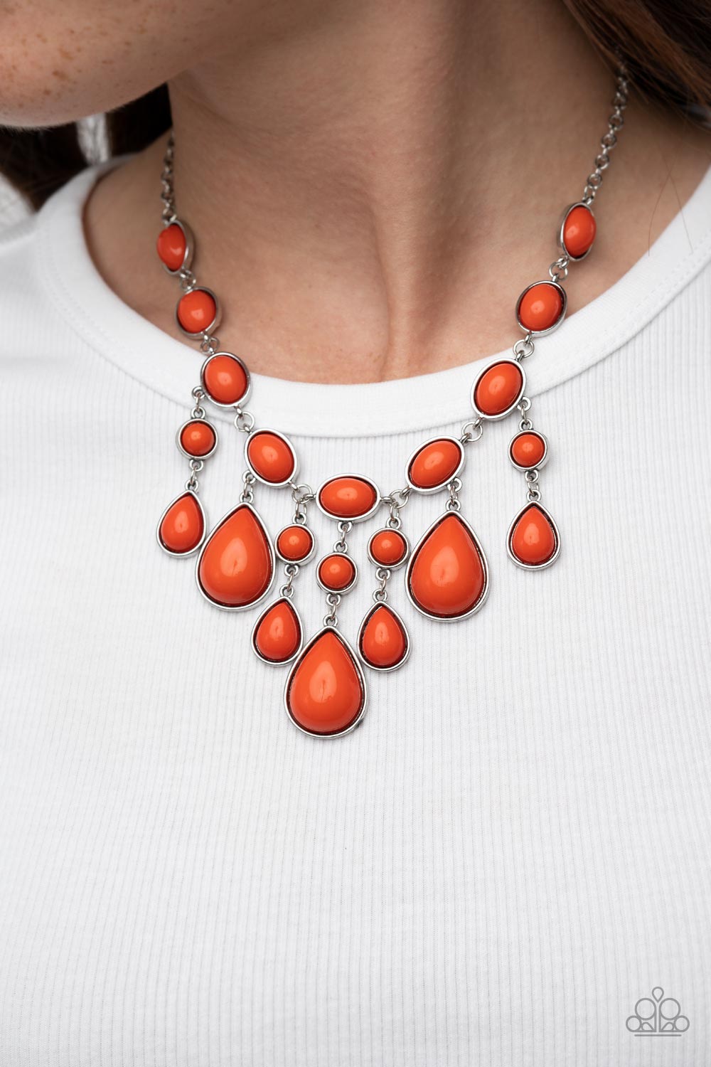 Paparazzi Accessories - Mediterranean Mystery - Orange Necklace