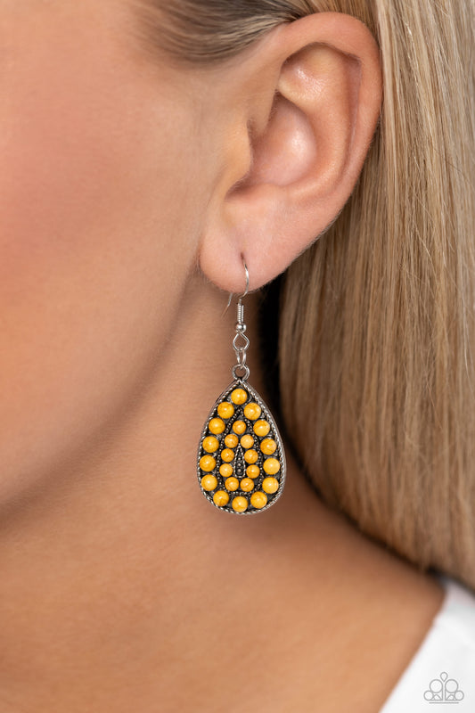 Paparazzi Accessories - Rural Replica - Yellow Earring