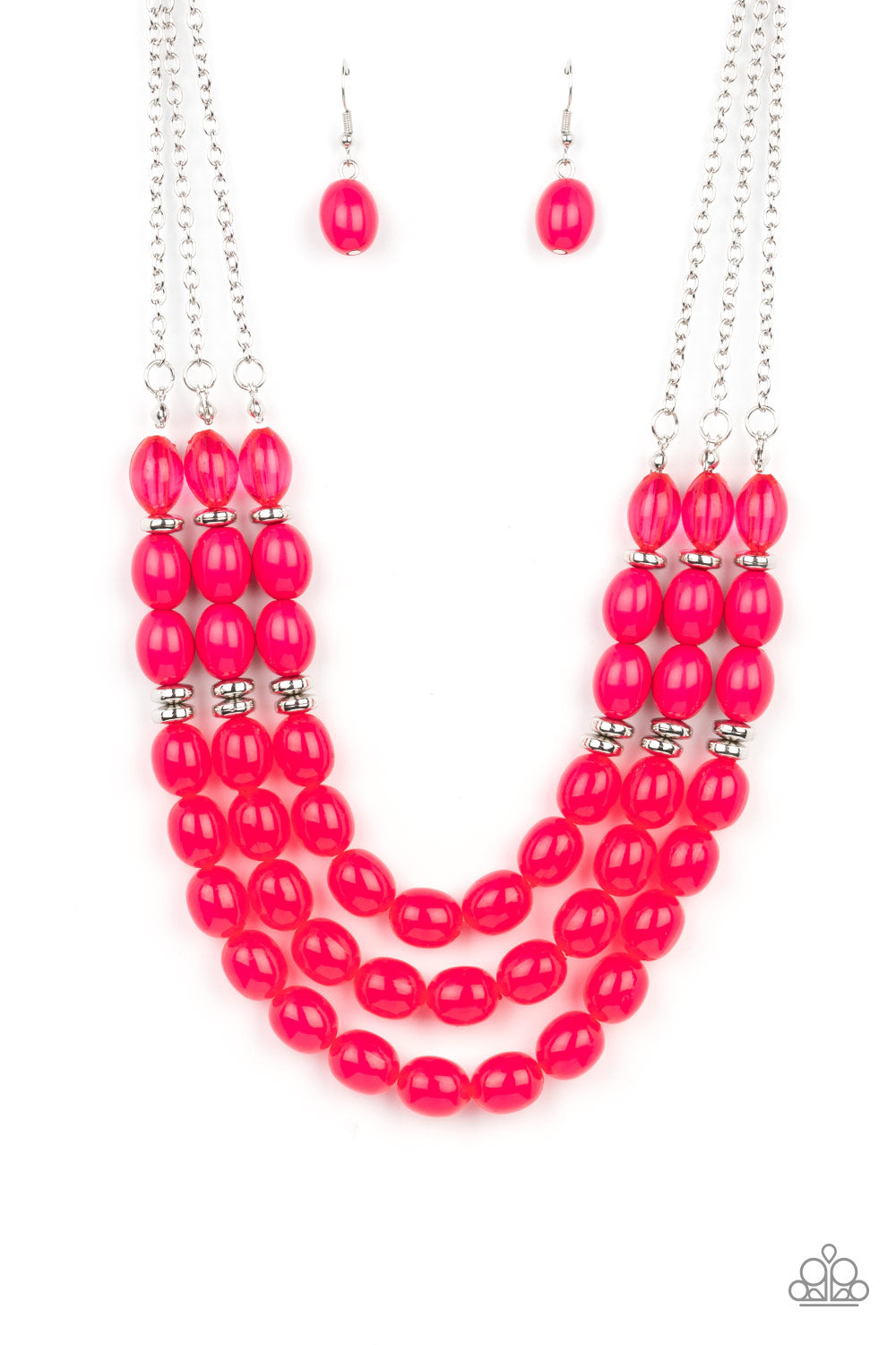 Paparazzi Accessories - Coastal Cruise - Pink Necklace