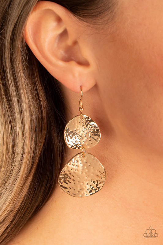 Paparazzi Accessories - Bait and Switch - Gold Earring