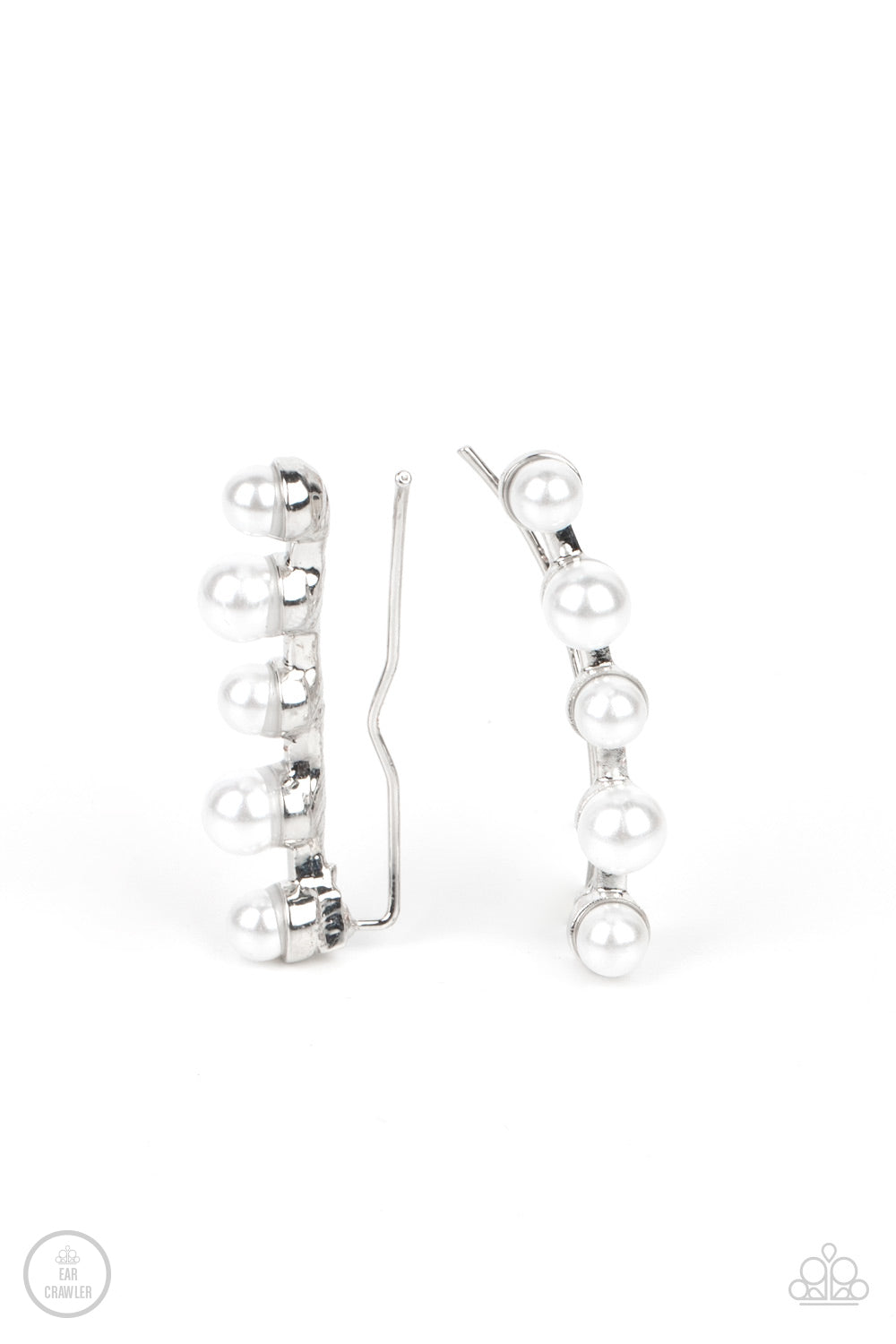 Paparazzi Accessories - Drop-Top Attitude - White Earring