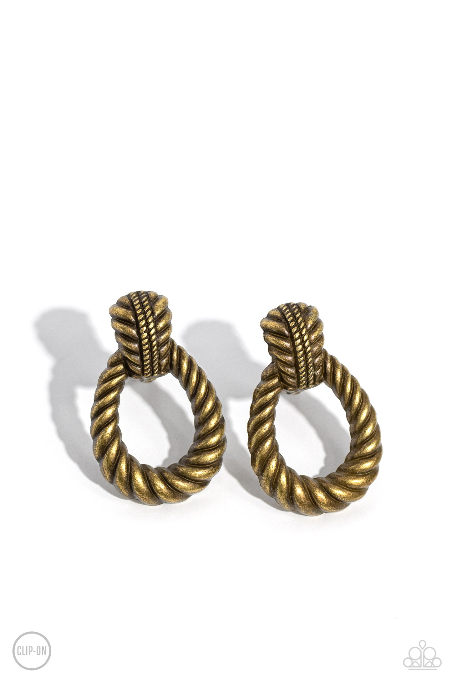 Paparazzi Accessories - Roping Rodeo - Brass Earring