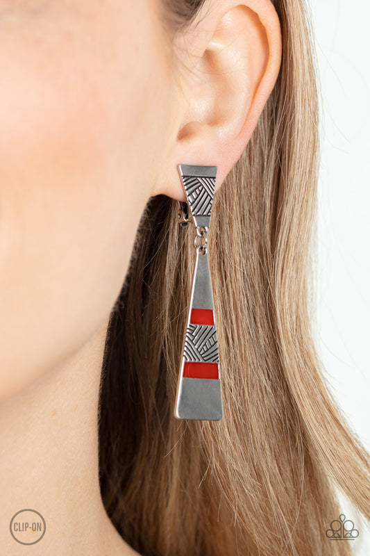 Paparazzi Accessories - Safari Seeker - Red Earring