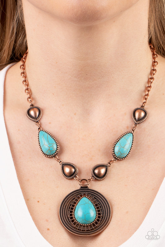 Paparazzi Accessories - Saguaro Soul Trek - Copper Necklace