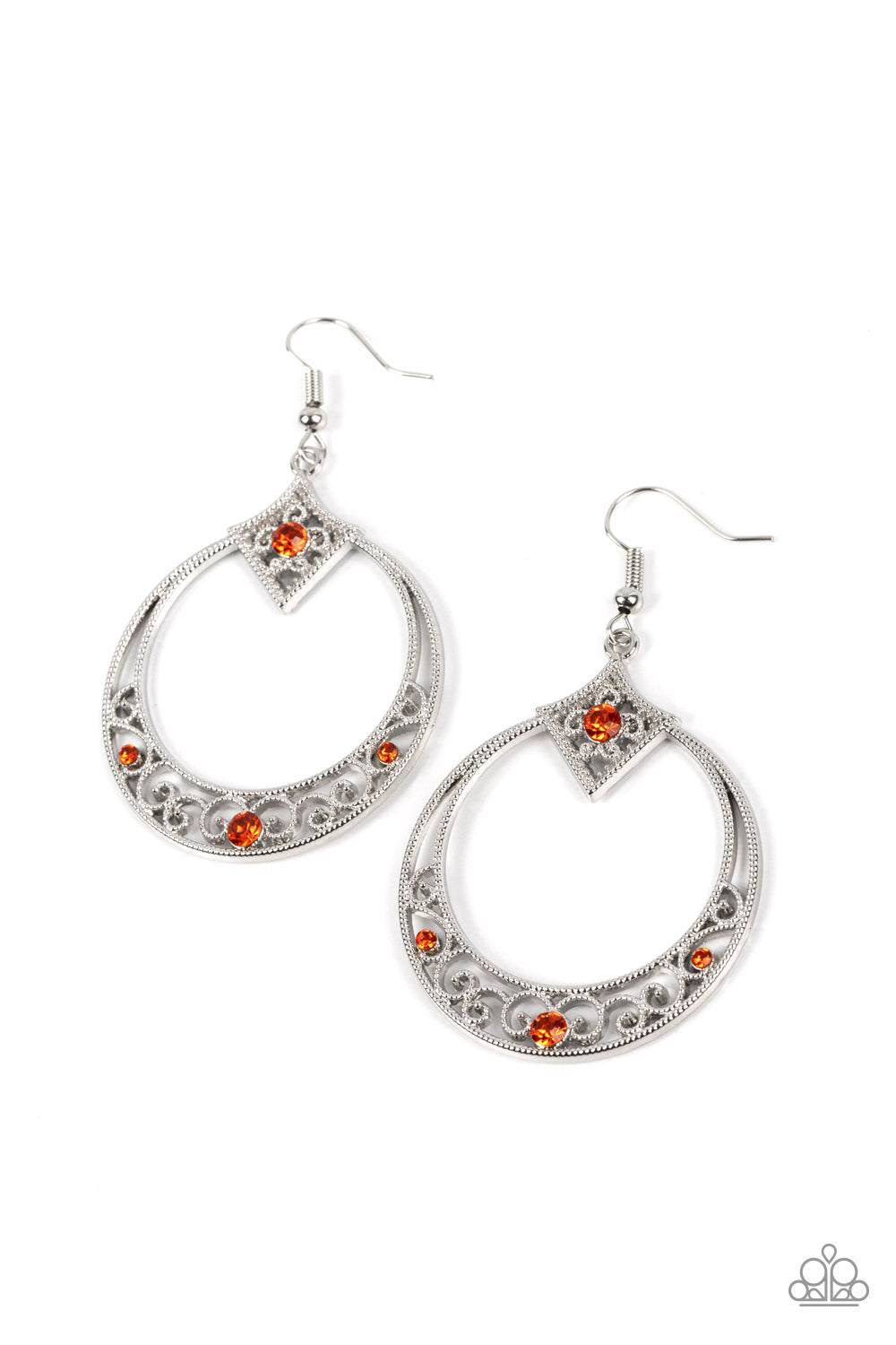 Paparazzi Accessories - Royal Resort - Orange Earrings