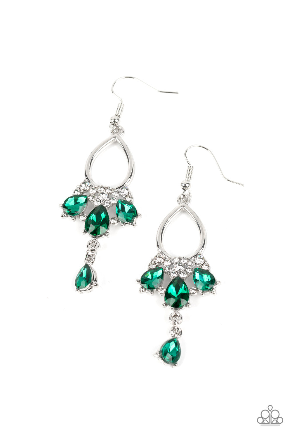 Paparazzi Accessories - Coming in Clutch - Green Earring