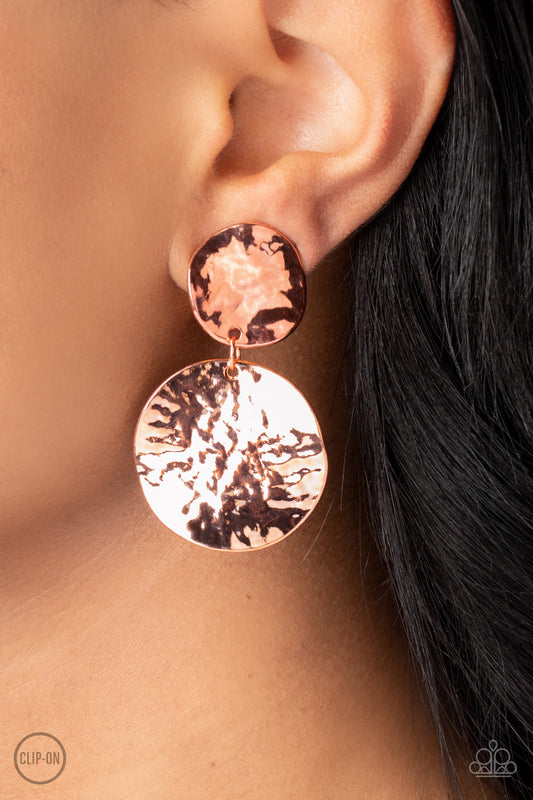 Paparazzi Accessories - Rush Hour - Copper Earring